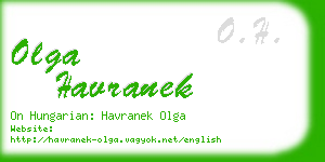 olga havranek business card